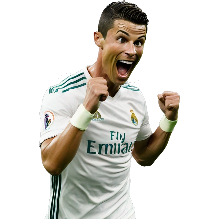 Cristiano Ronaldo celebrando emoji