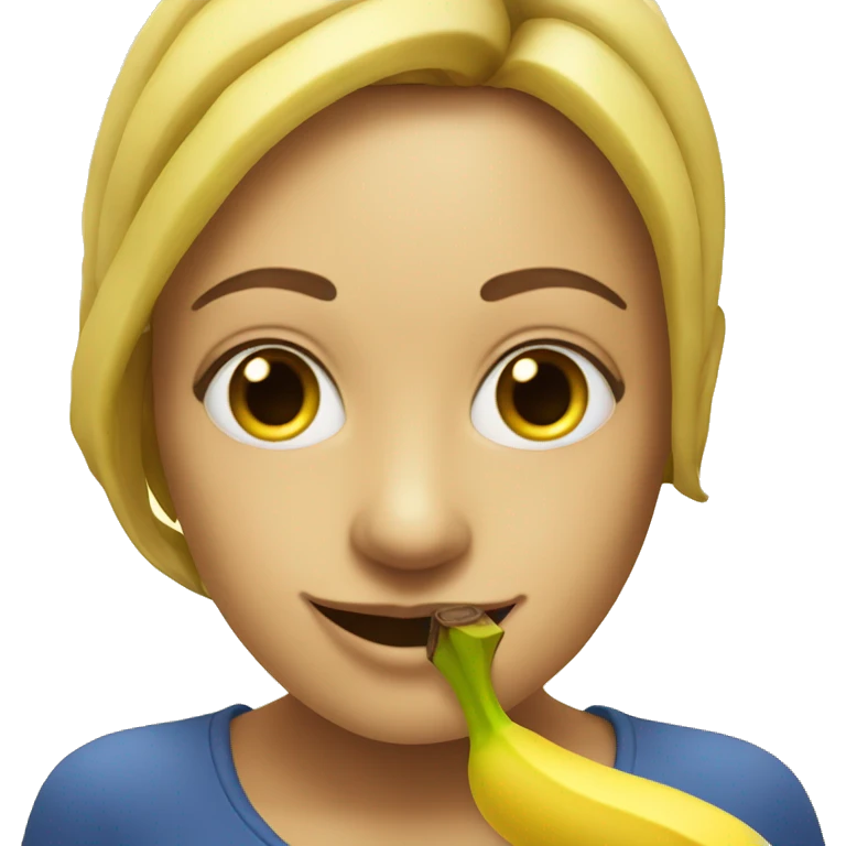 Banana with woman’s face emoji