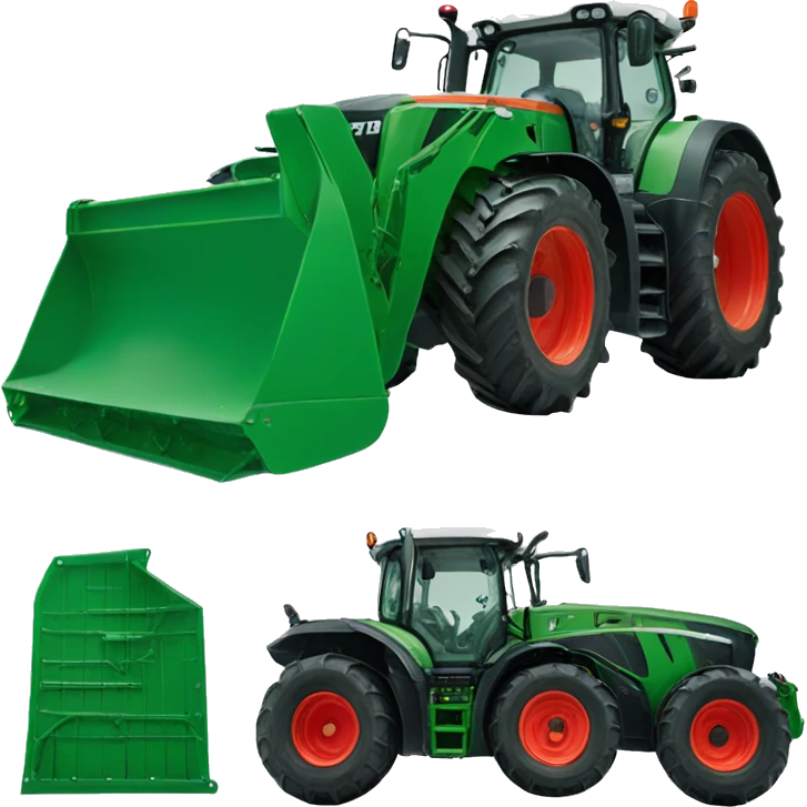 Green Fendt tractor emoji