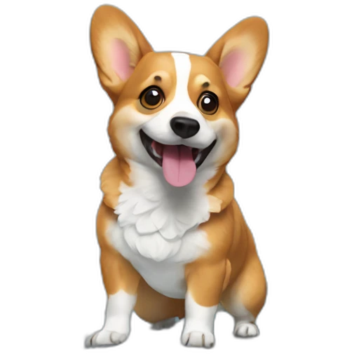 corgi surfing emoji