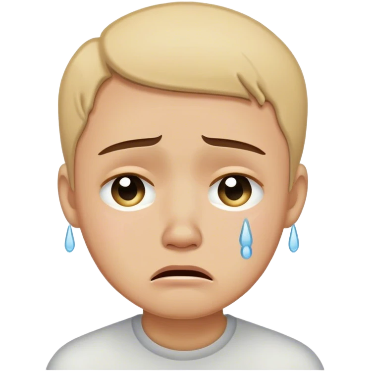 Face crying, sad, with tears emoji