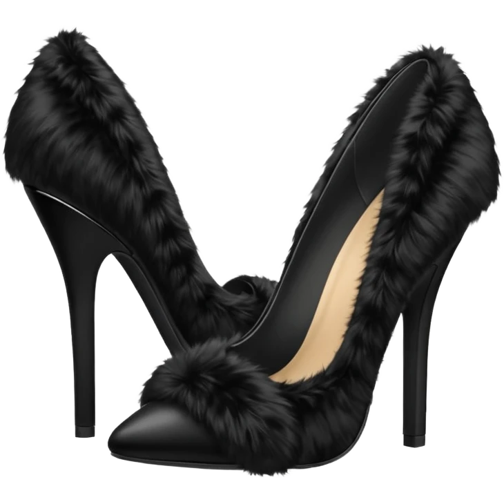Heels with fur emoji