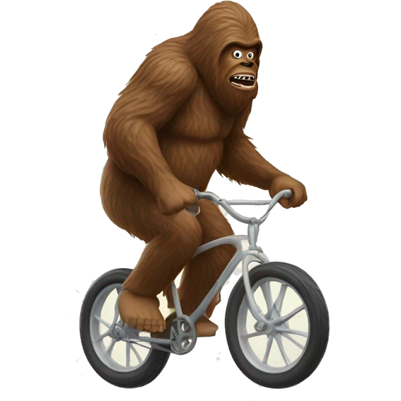 sasquatch on a bike with surf emoji