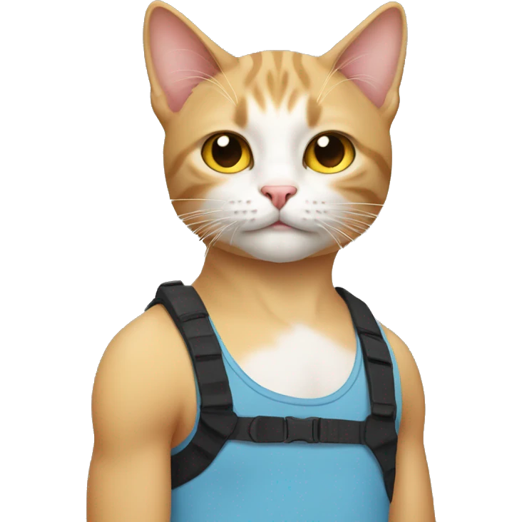 Cat with a tank top emoji