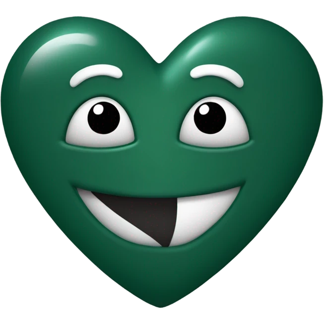 Hunter green heart emoji