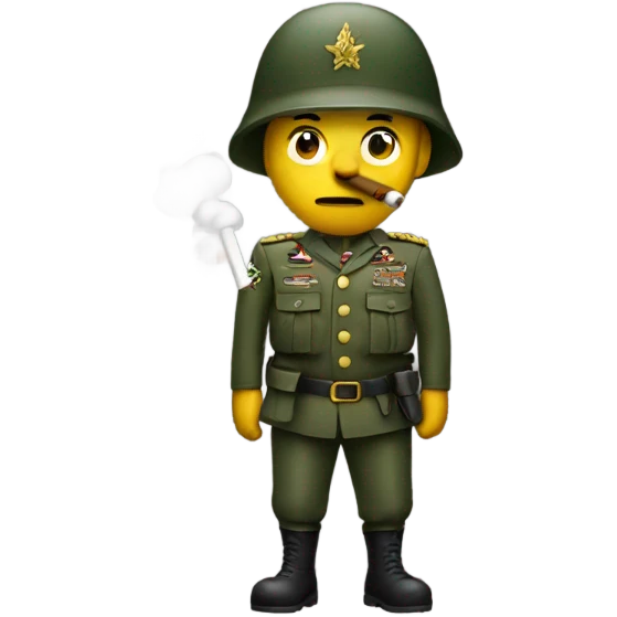 smoking soldier emoji