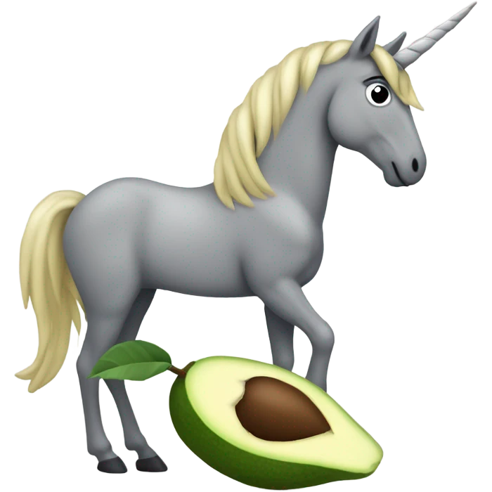 unicornio con aguacate emoji