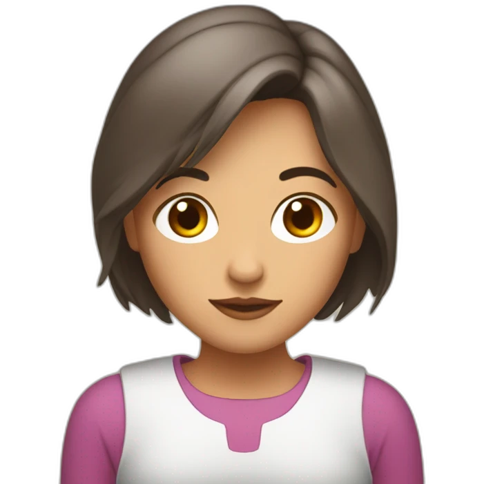 femme brune avec un chignion sur la tête emoji