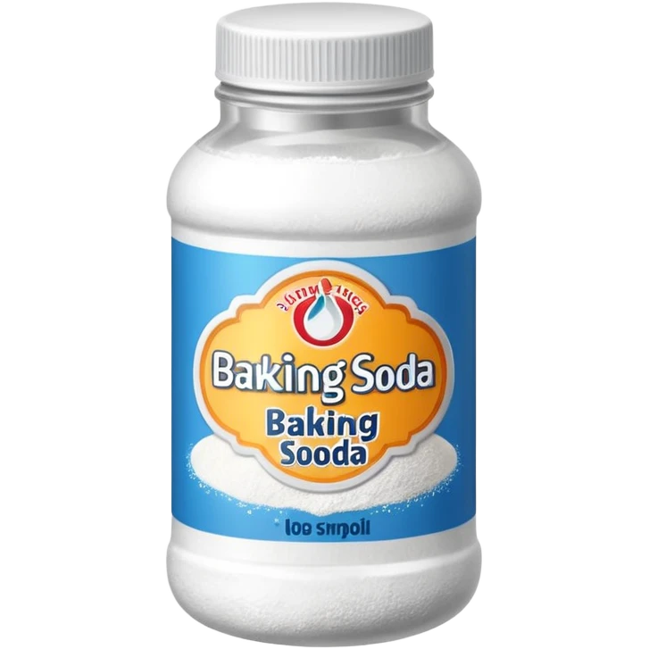 baking soda, bottle. emoji