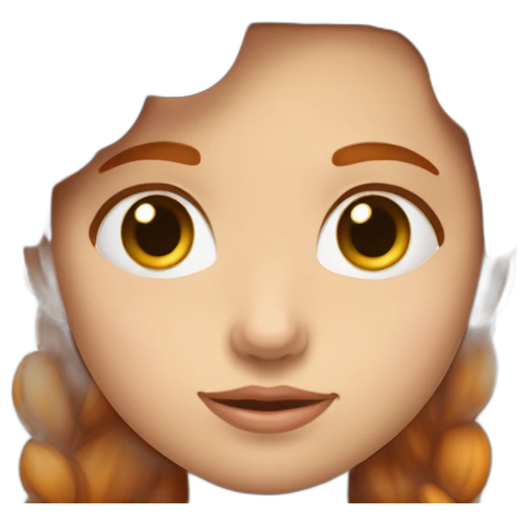 Fille rousse qui fait un câlin à un chient emoji