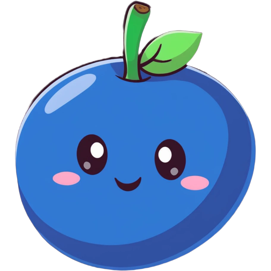 cute blueberry character emoji