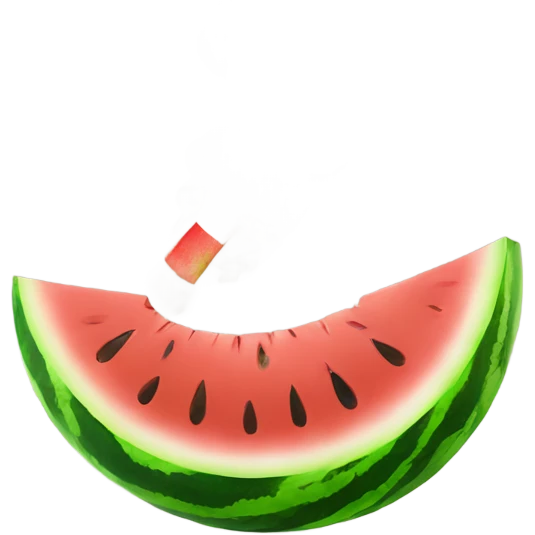 Watermelon smoking a doobie emoji