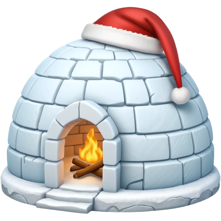 igloo xmas santa hat emoji