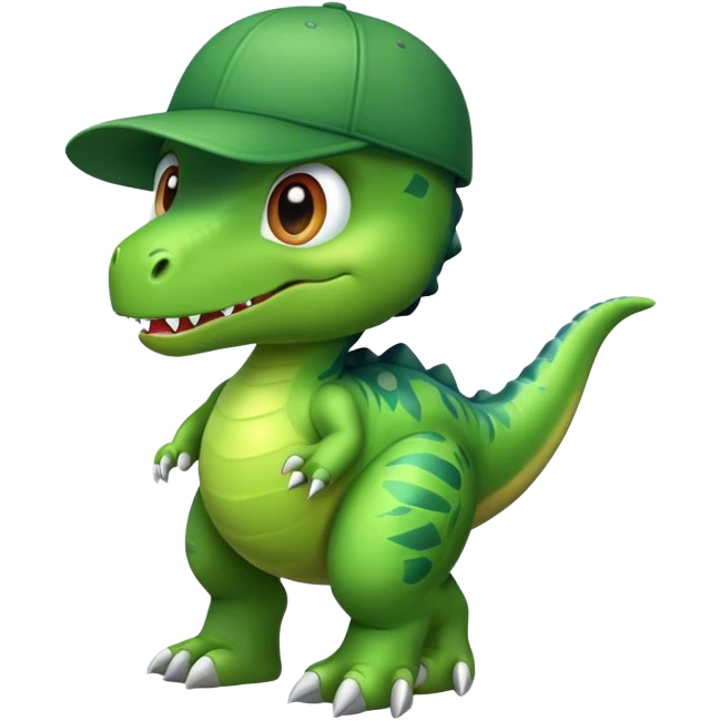 Dinosaurier mit Kappe  emoji
