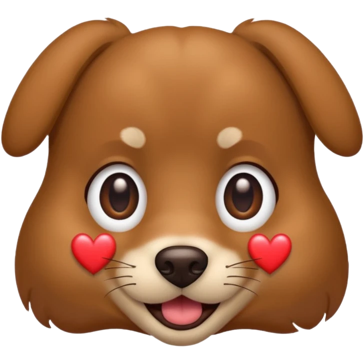dog with *Heart-Eyes* Emoji emoji