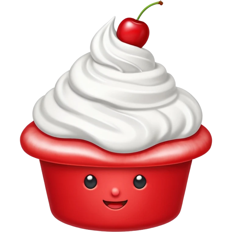 whipped cream with cherry on top emoji