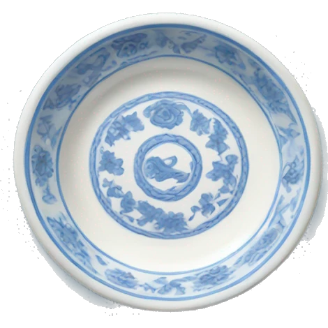 pastel blue china dish emoji