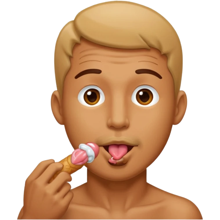 Oral sex with man licking penis emoji