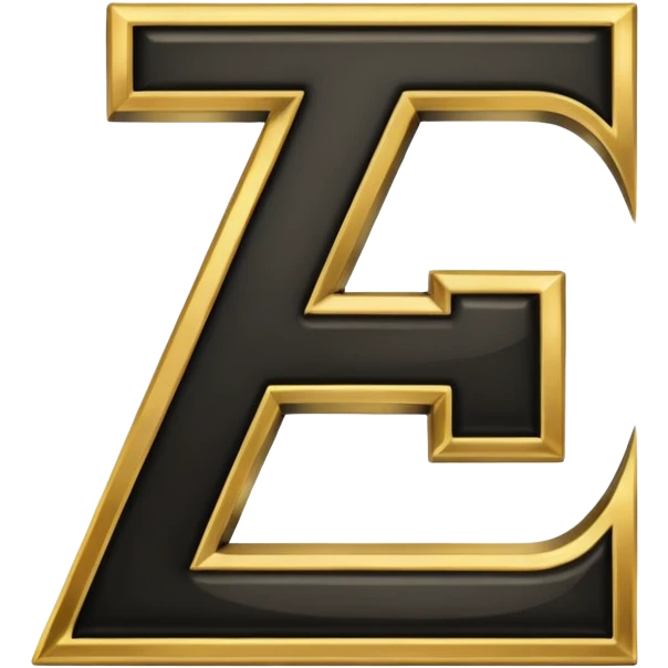 letter Z in black and gold emoji