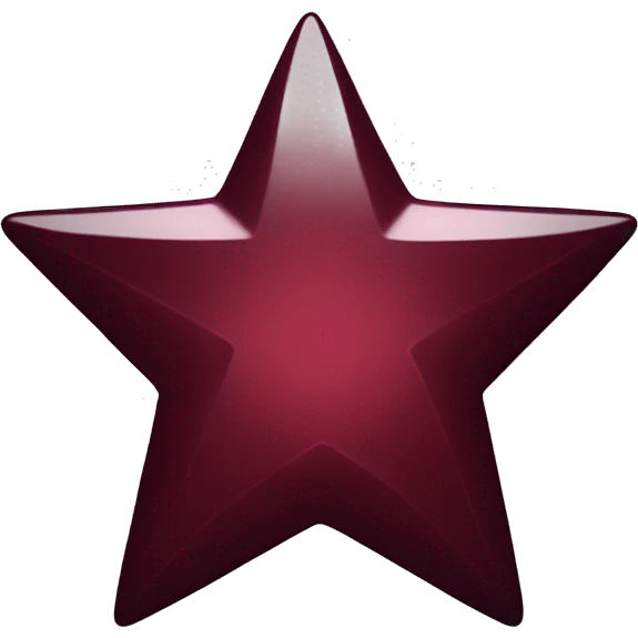 shiny maroon star emoji