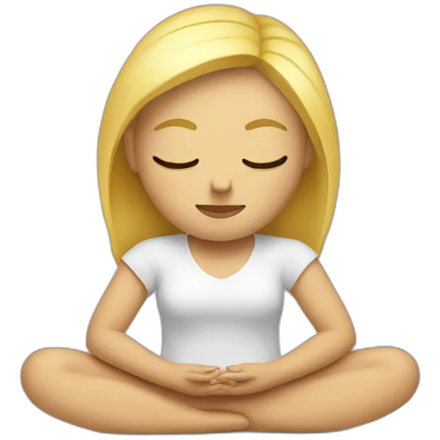 Blonde meditates  emoji