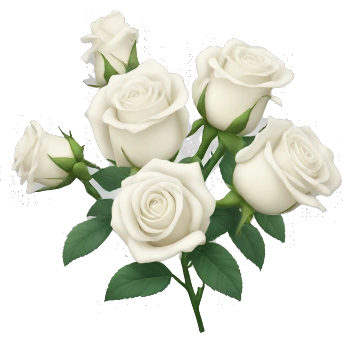 White roses emoji