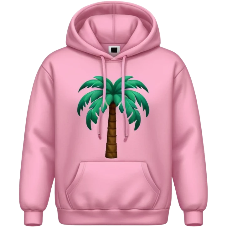 Pink palm puff hoodie emoji