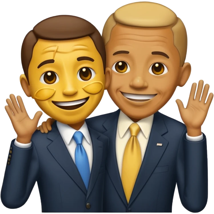 ein verzweifelter stöhnender emoji der ausgepeitscht wird von obama emoji