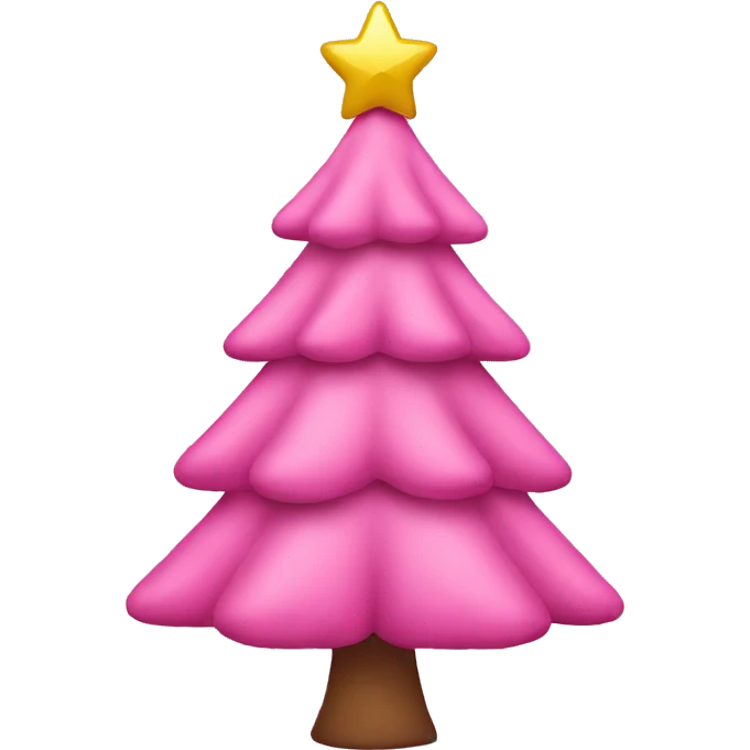 Pink Christmas tree  emoji