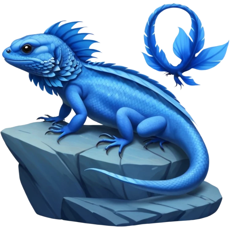 Mountain-Blue-Bird-Blue-Iguana-Blue-Betta-Fish-Russian-Blue-Cat-Fusion-animal-hybrid-creature emoji