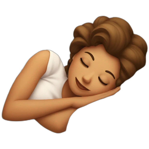 Donna che dorme sul divano emoji