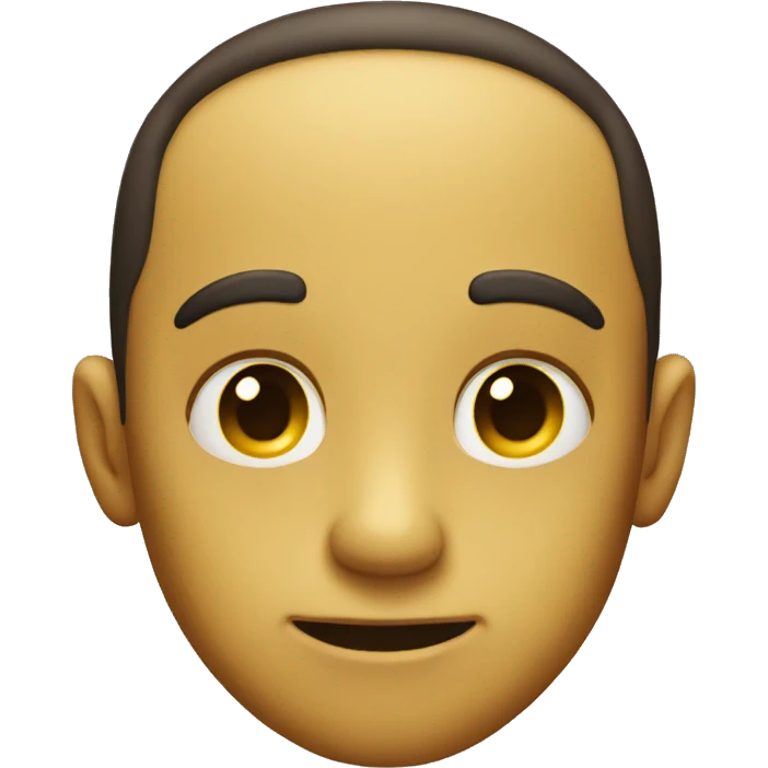 Yellow skin Big forehead emoji emoji