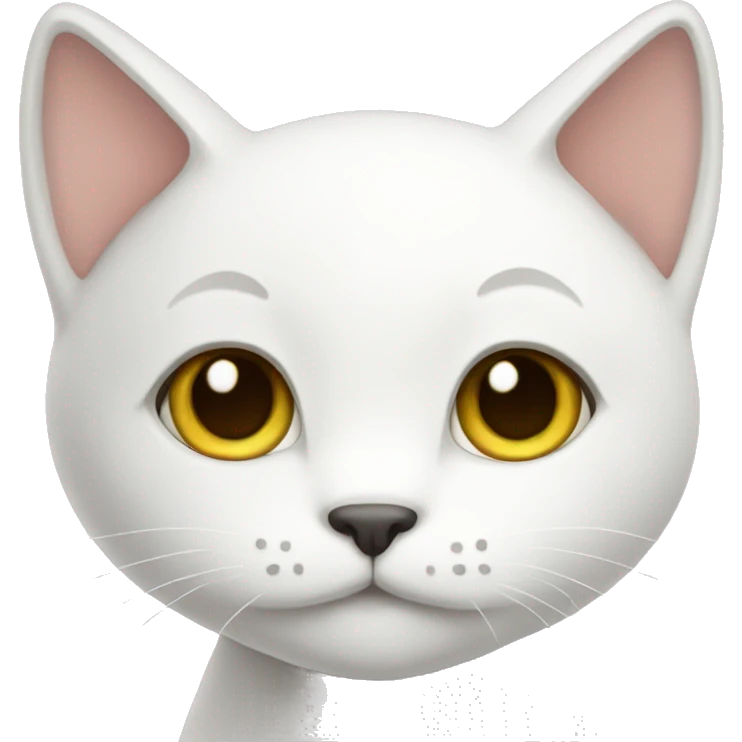 Cute white cat emoji