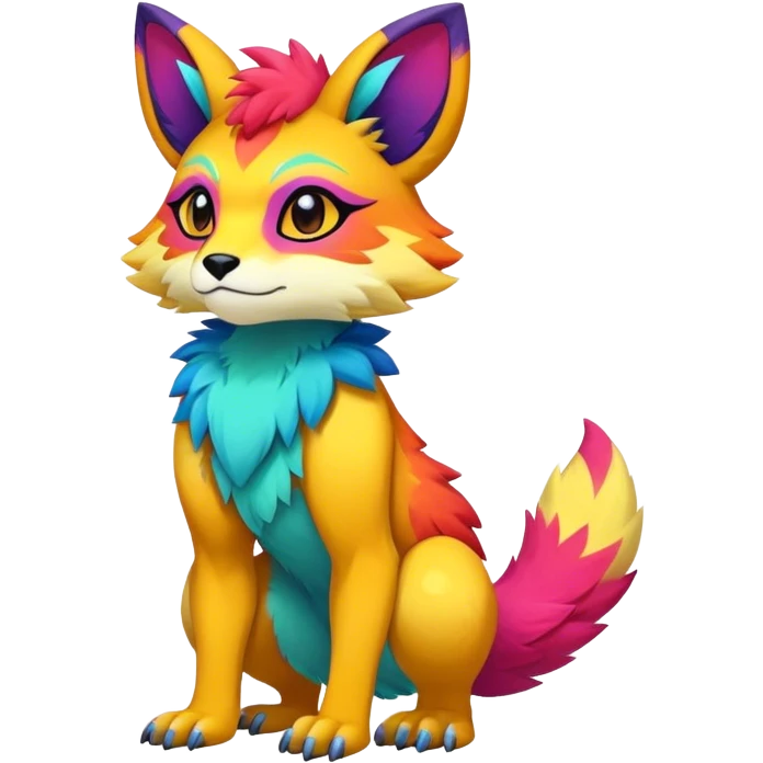 colorful anthro vernid fursona Fakemon emoji