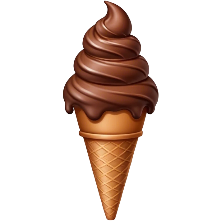 Chocolate gelato cone emoji