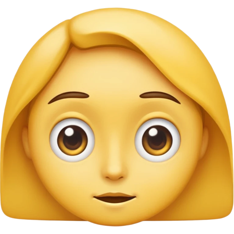 Classic emoji face, wide eyes looking, side eye emoji