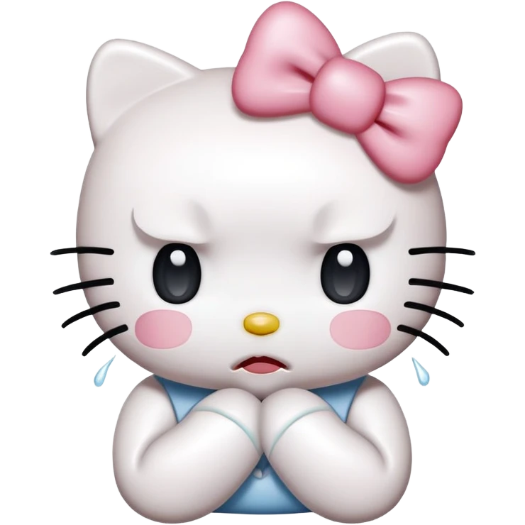 hello kitty crying emoji