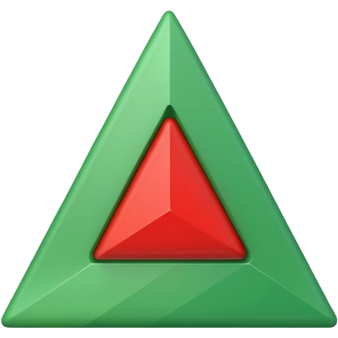 green red triangle up down 3d emoji