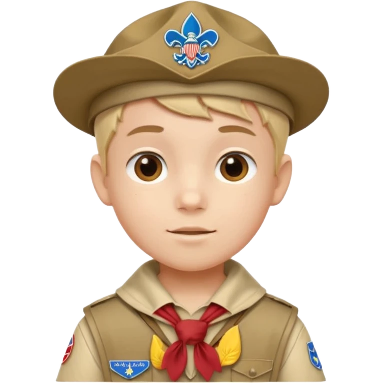 Boy Scout cap neckerchief white  emoji