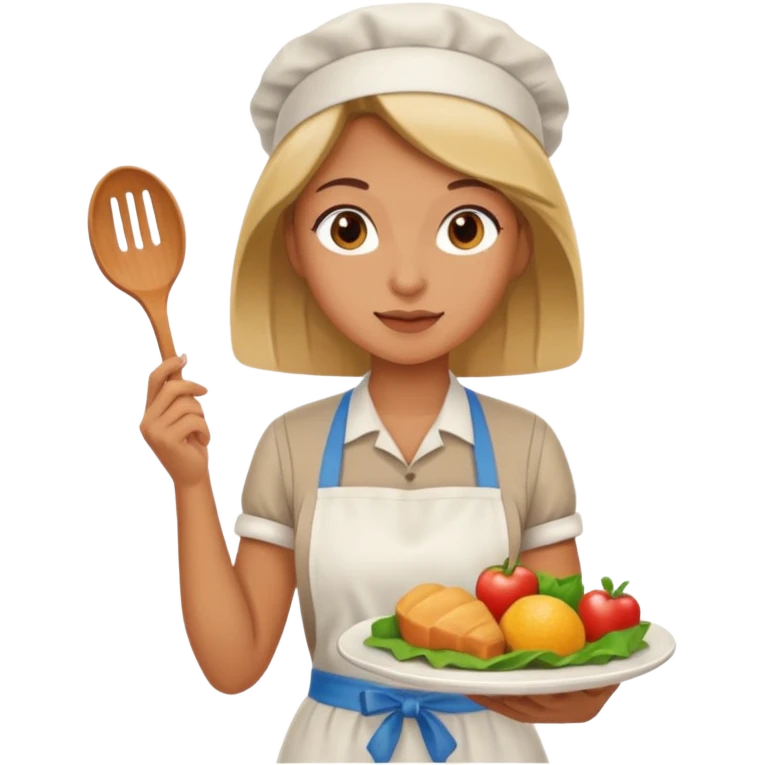woman in food stall emoji