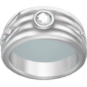 silver Ring with diamond emoji