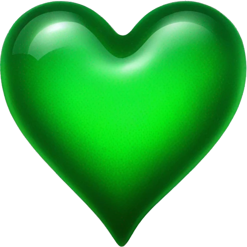  toxic green glass heart emoji