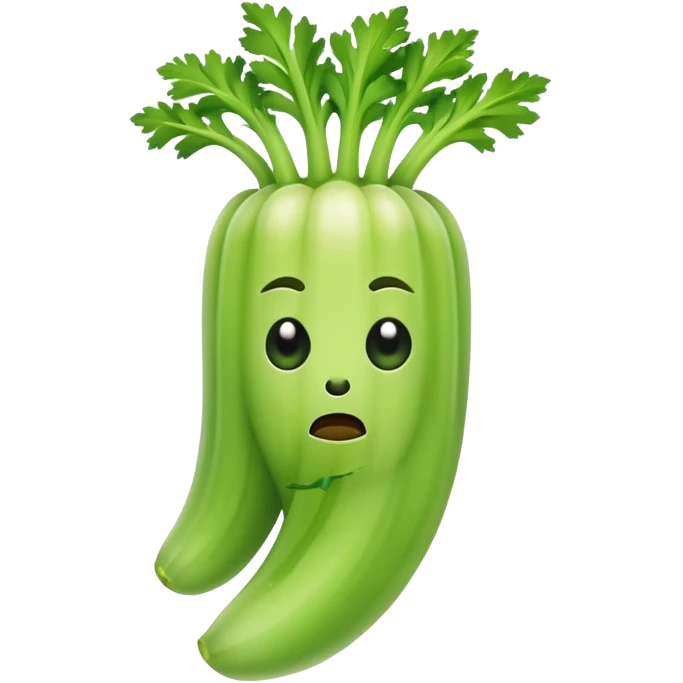 Cute murderous celery emoji