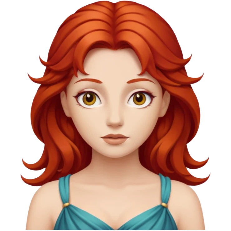 red hair goddess emoji