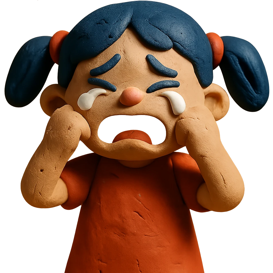 girl crying emoji