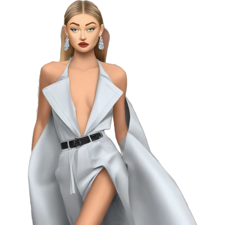 gigi hadid at paris fashion week emoji