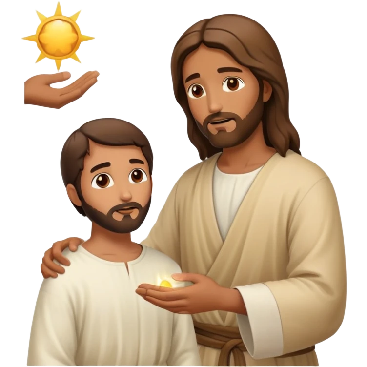 Jesus healing a person  emoji