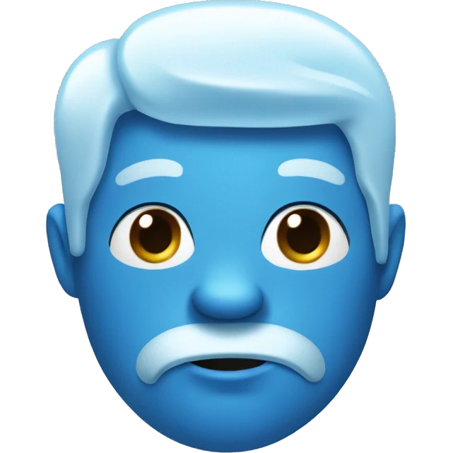 Blue ice Bearlaed Man emoji