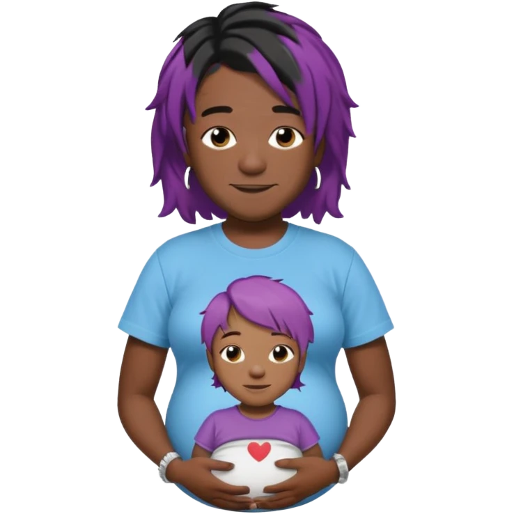 Pregnant Lil Uzi Vert as a guuy emoji