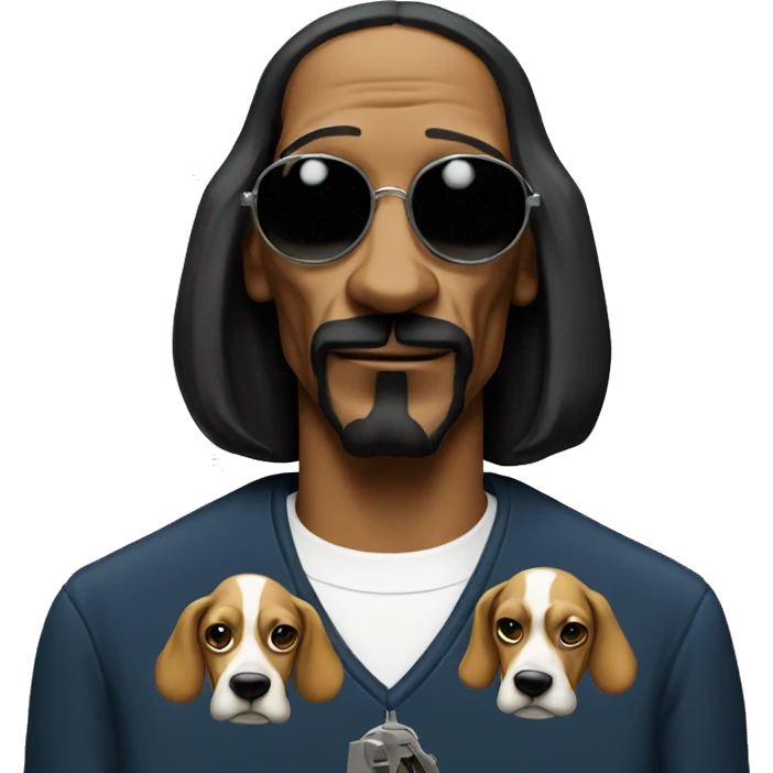 Snoop dog with blunt and a dog emoji